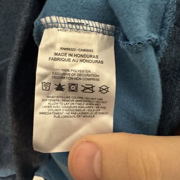 Nike Sweater Mens L Blue Therma Fit‎ Pullover Sweatshirt 1/4 Zip Long Sleeve - Picture 4 of 7